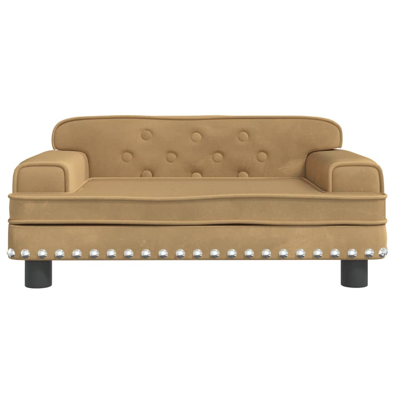 Kindersofa Braun 70x45x30 cm Samt