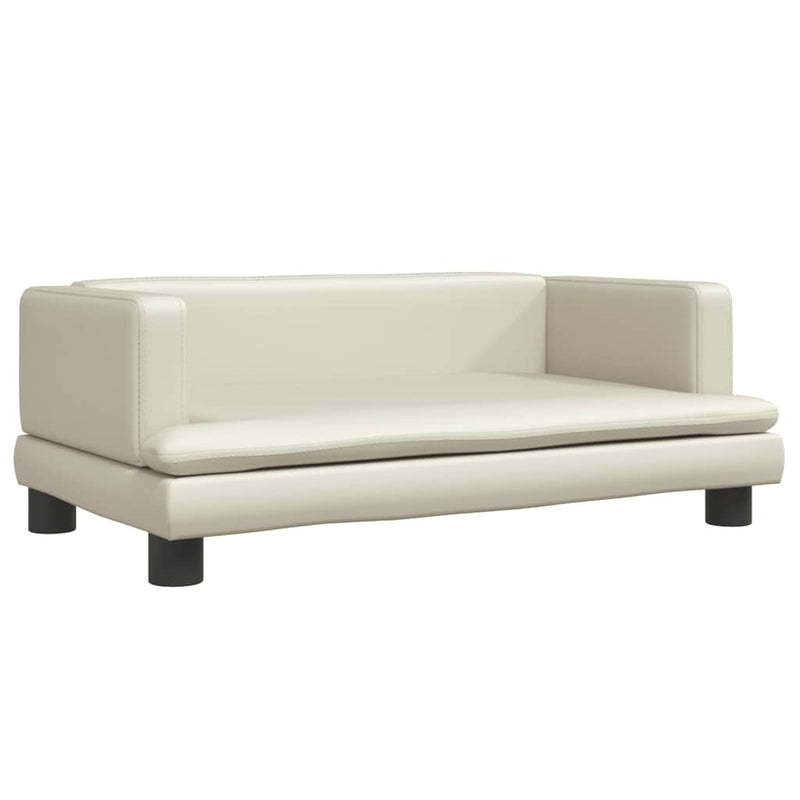 Kindersofa Creme 80x45x30 cm Kunstleder