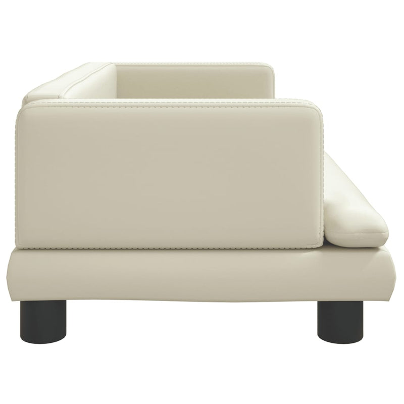 Kindersofa Creme 80x45x30 cm Kunstleder