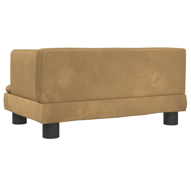 Kindersofa Braun 60x40x30 cm Samt