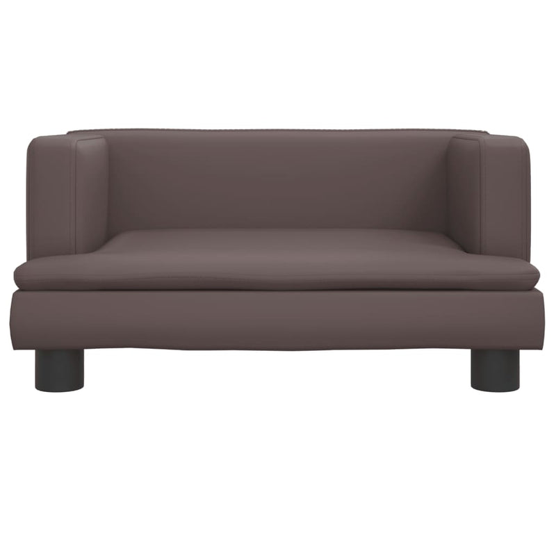 Kindersofa Braun 60x40x30 cm Kunstleder