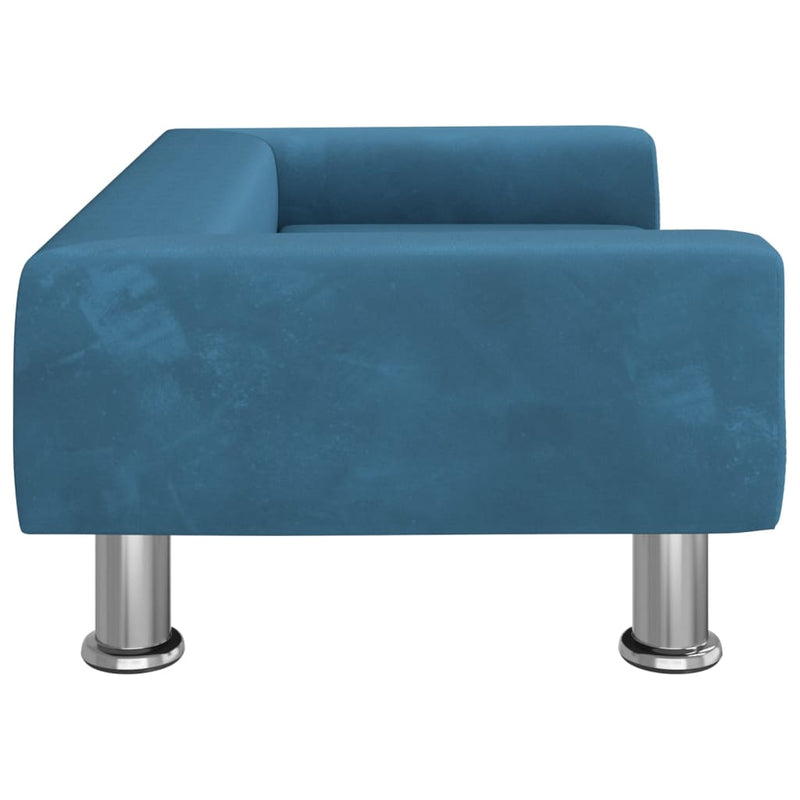 Kindersofa Blau 70x45x26,5 cm Samt