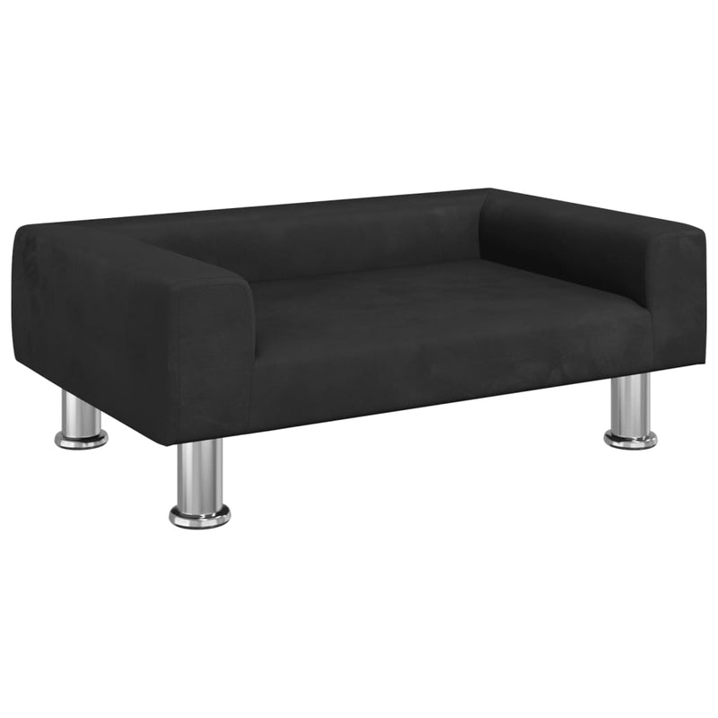 Kindersofa Schwarz 70x45x26,5 cm Samt