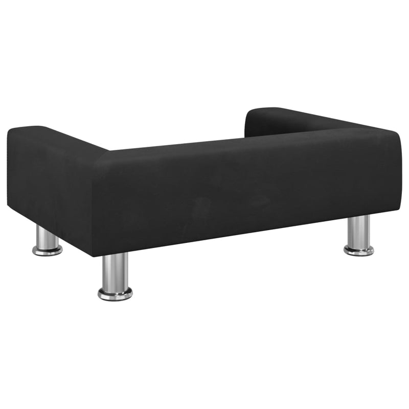 Kindersofa Schwarz 70x45x26,5 cm Samt