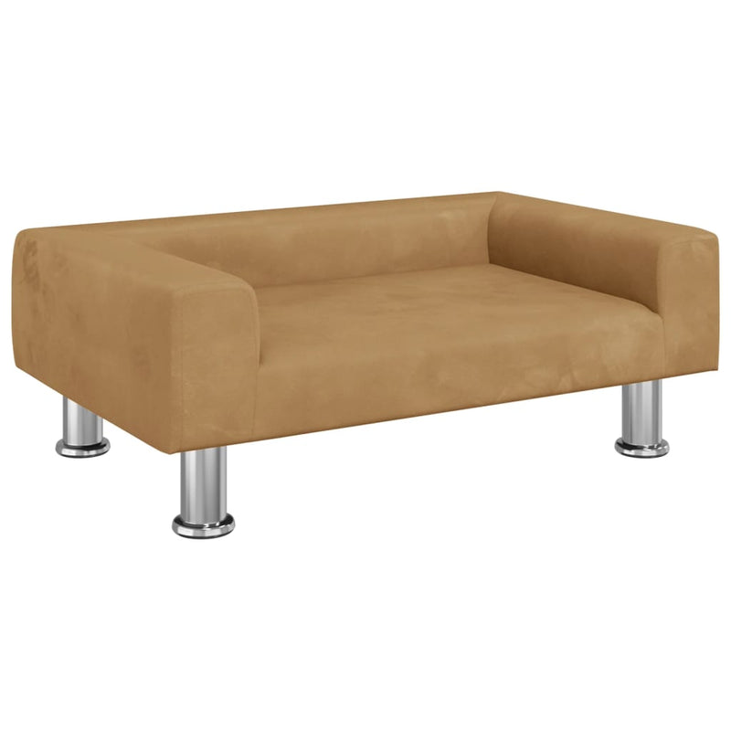 Kindersofa Braun 70x45x26,5 cm Samt