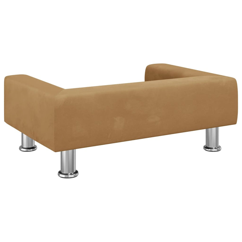 Kindersofa Braun 70x45x26,5 cm Samt