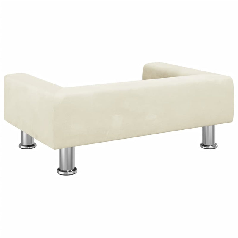 Kindersofa Creme 70x45x26,5 cm Samt