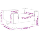 Kindersofa 50X40X26,5 Cm Samt