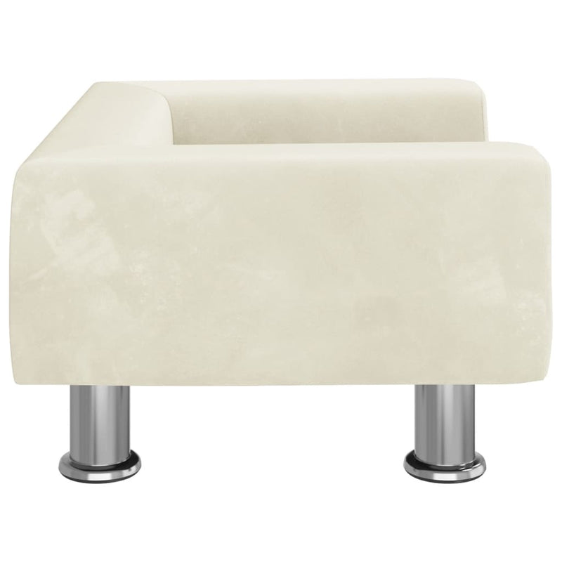 Kindersofa Creme 50x40x26,5 cm Samt