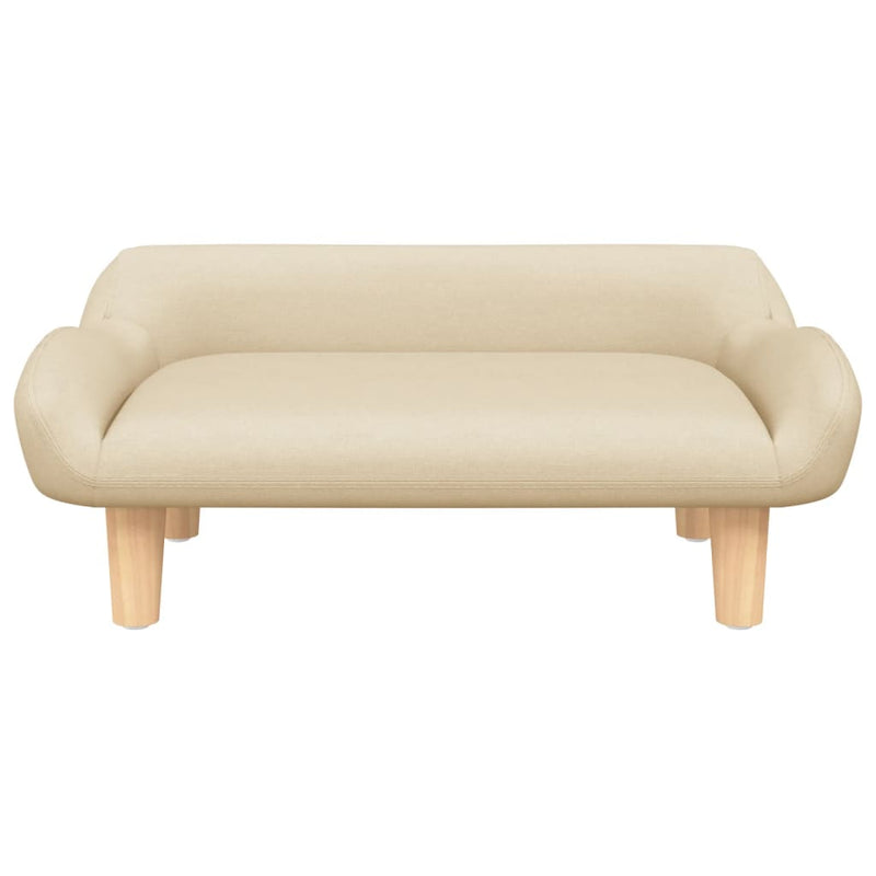 Kindersofa Creme 70x40x24 cm Stoff