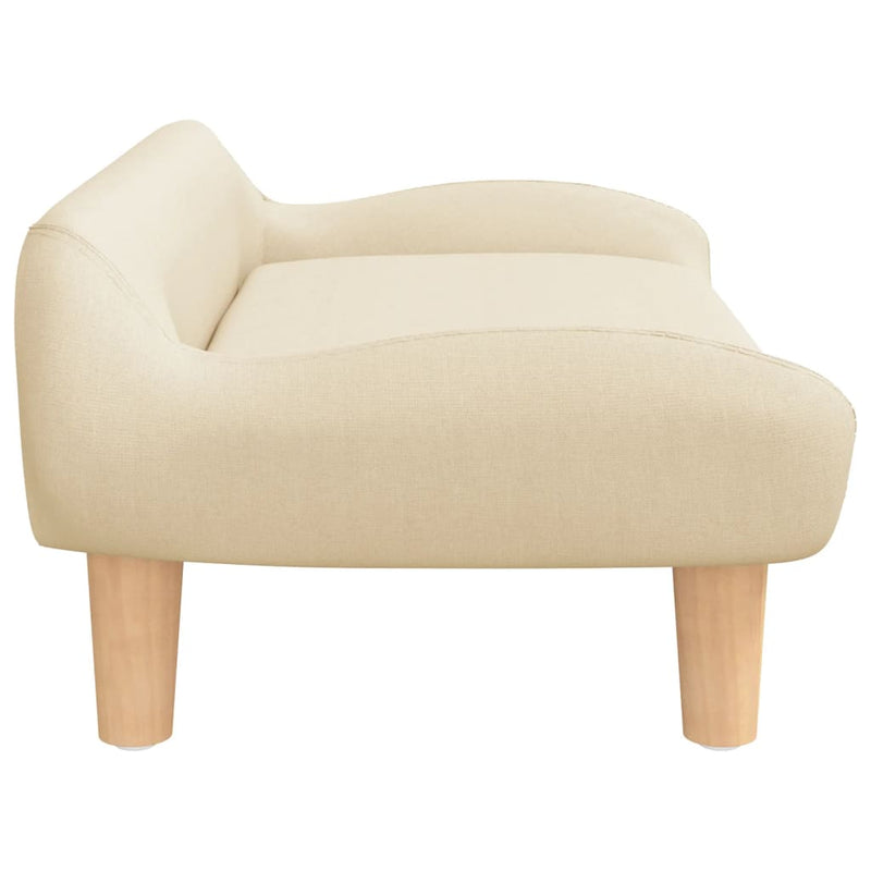 Kindersofa Creme 70x40x24 cm Stoff