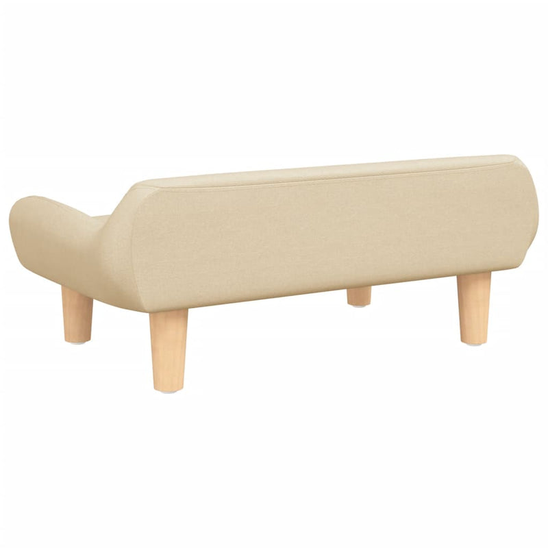 Kindersofa Creme 70x40x24 cm Stoff