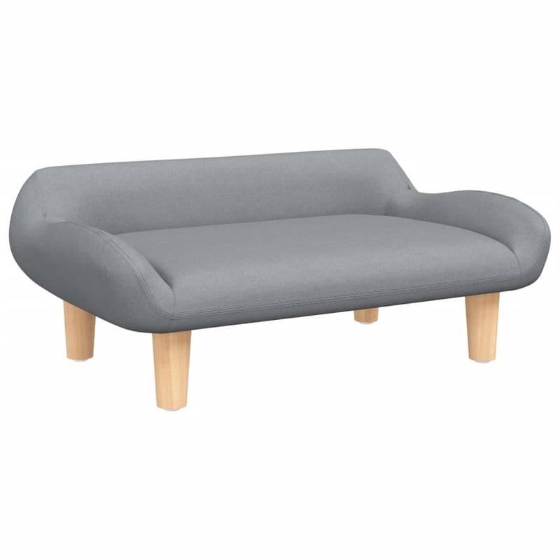 Kindersofa Hellgrau 70x40x24 cm Stoff