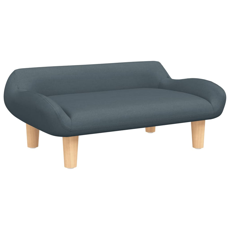 Kindersofa Dunkelgrau 70x40x24 cm Stoff