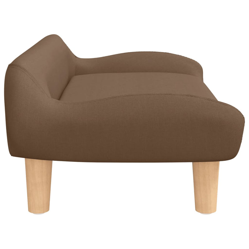 Kindersofa Braun 70x40x24 cm Stoff