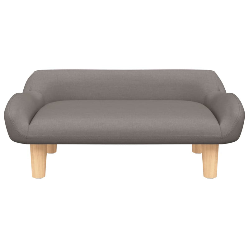 Kindersofa Taupe 70x40x24 cm Stoff