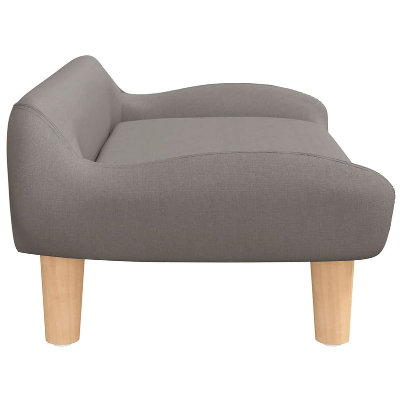 Kindersofa Taupe 70x40x24 cm Stoff