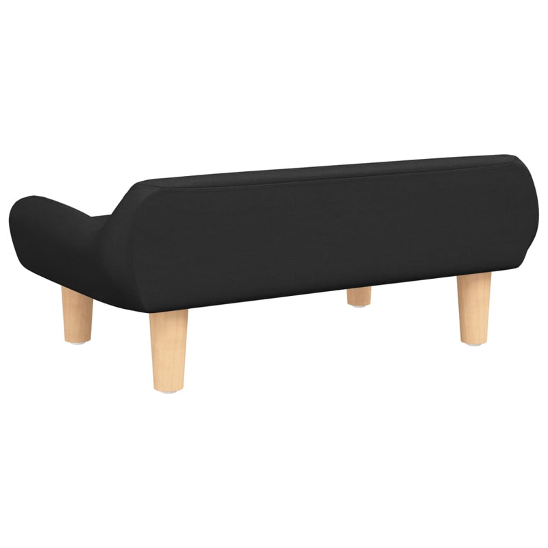 Kindersofa Schwarz 70x40x24 cm Stoff