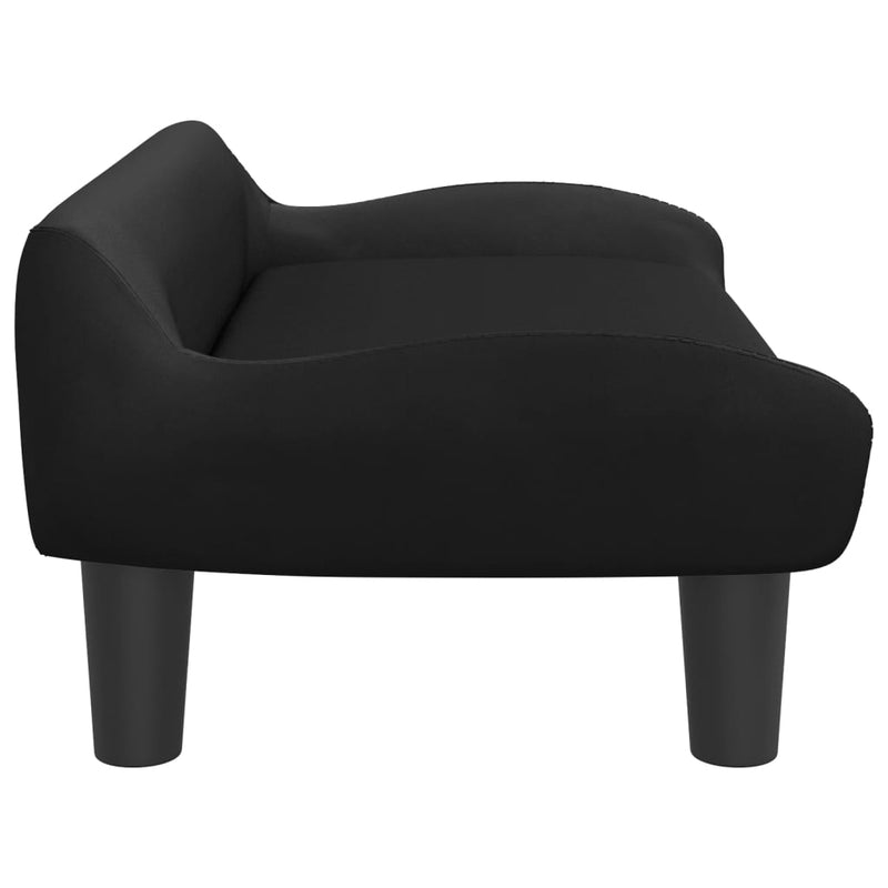 Kindersofa Schwarz 70x40x24 cm Samt