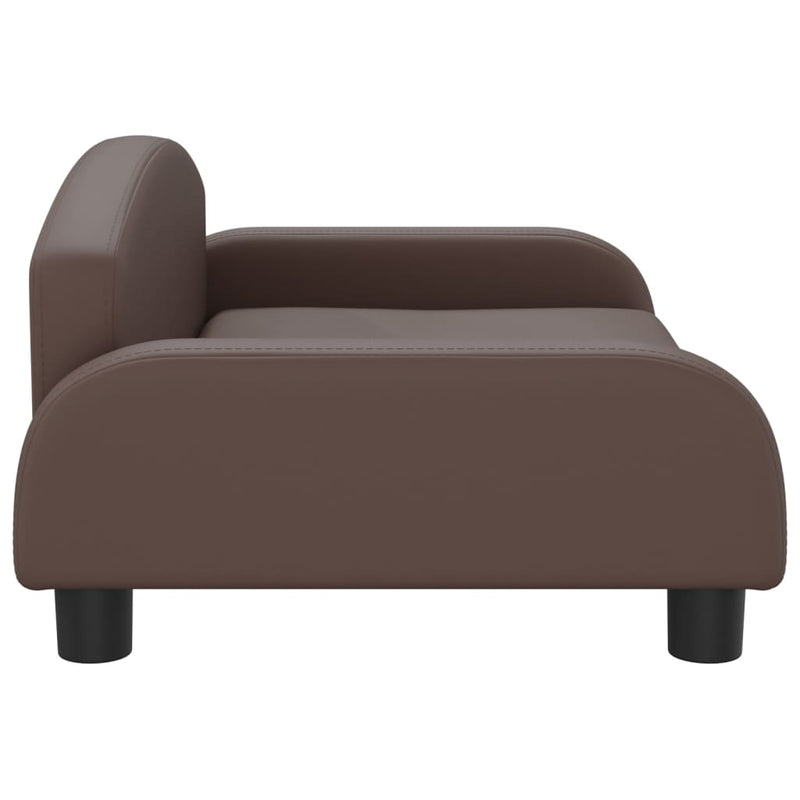 Kindersofa Braun 70x45x30 cm Kunstleder