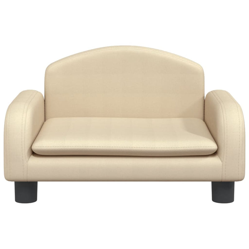 Kindersofa Creme 50x40x30 cm Stoff