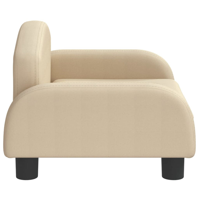 Kindersofa Creme 50x40x30 cm Stoff