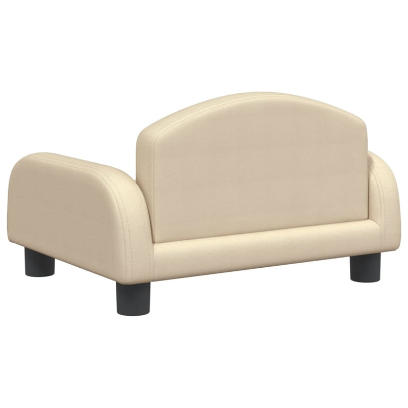 Kindersofa Creme 50x40x30 cm Stoff