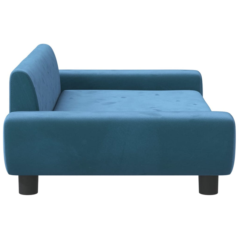 Kindersofa Blau 100x54x33 cm Samt