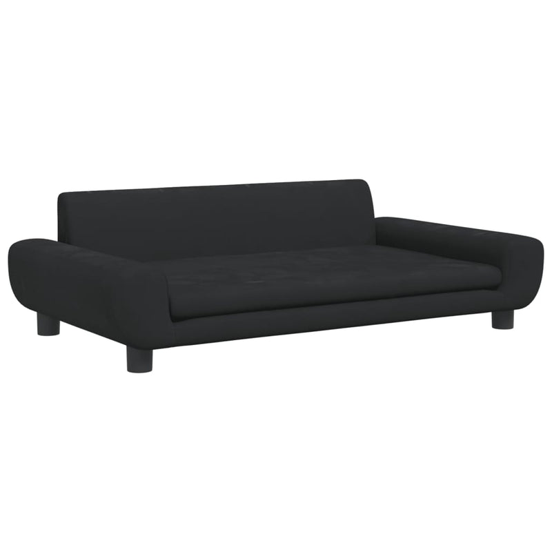 Kindersofa Schwarz 100x54x33 cm Samt