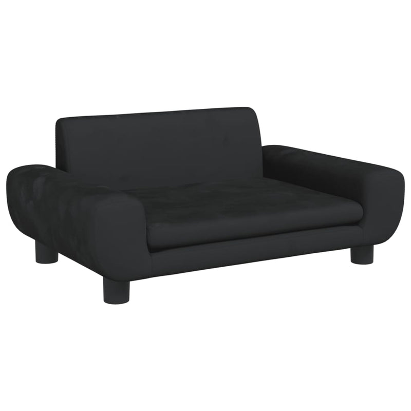 Kindersofa Schwarz 70x45x33 cm Samt