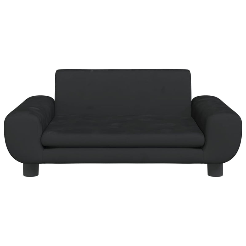 Kindersofa Schwarz 70x45x33 cm Samt