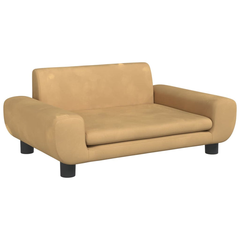 Kindersofa Braun 70x45x33 cm Samt