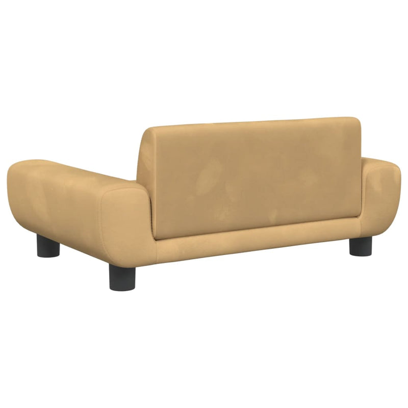 Kindersofa Braun 70x45x33 cm Samt