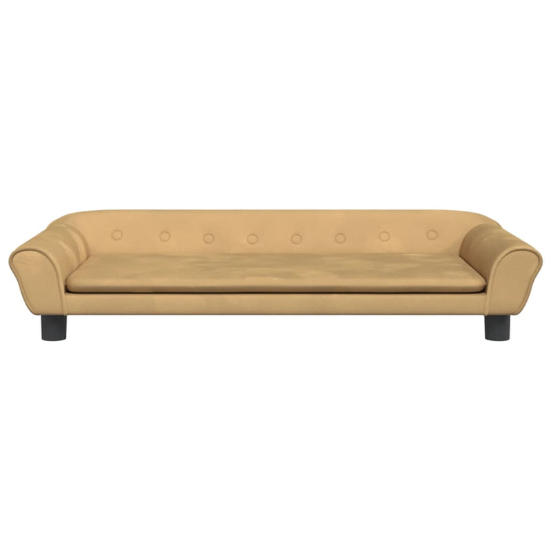 Kindersofa Braun 100x50x26 cm Samt