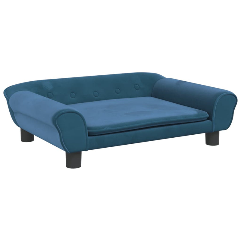 Kindersofa Blau 70x45x26 cm Samt