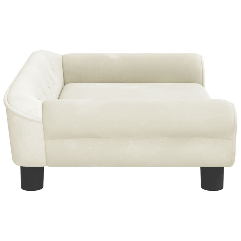 Kindersofa Creme 70x45x26 cm Samt