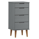Schubladenschrank Molde 40X35X82 Cm Massivholz Kiefer
