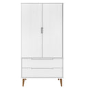 Kleiderschrank Molde 90X55X175 Cm Massivholz Kiefer
