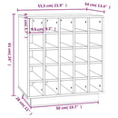 Weinregal 55,5X34X61 Cm Massivholz Kiefer