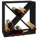 Weinregal Massivholz Kiefer Schwarz