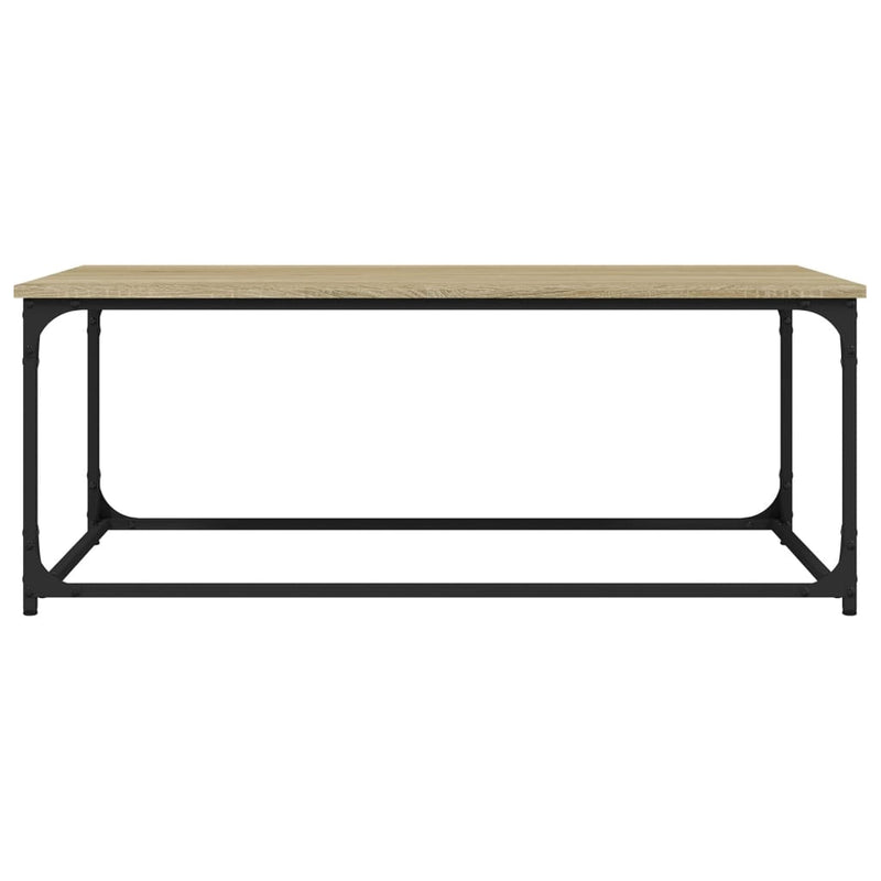 Couchtisch Sonoma Eiche 102x50x40 cm Holzwerkstoff und Eisen