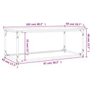 Couchtisch 102X50X40 Cm Holzwerkstoff Und Eisen