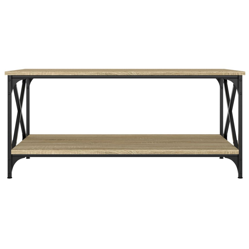 Couchtisch Sonoma Eiche 100x50x45 cm Holzwerkstoff und Eisen