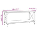 Couchtisch 100X45X Holzwerkstoff Und Eisen Räuchereiche