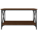 Couchtisch Braun Eichen-Optik 80X50X45 Cm Holzwerkstoff Eisen Braune Eiche