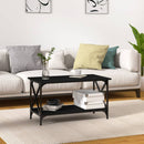 Couchtisch 100X45X Holzwerkstoff Und Eisen Schwarz