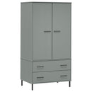 Kleiderschrank Oslo Metallbeine 90X55X172,5Cm Massivholz