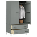 Kleiderschrank Oslo Metallbeine 90X55X172,5Cm Massivholz