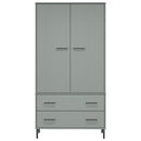 Kleiderschrank Oslo Metallbeine 90X55X172,5Cm Massivholz