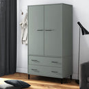 Kleiderschrank Oslo Metallbeine 90X55X172,5Cm Massivholz